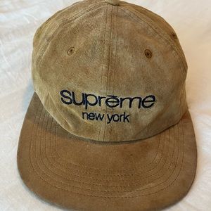 5 panels suede Supreme hat